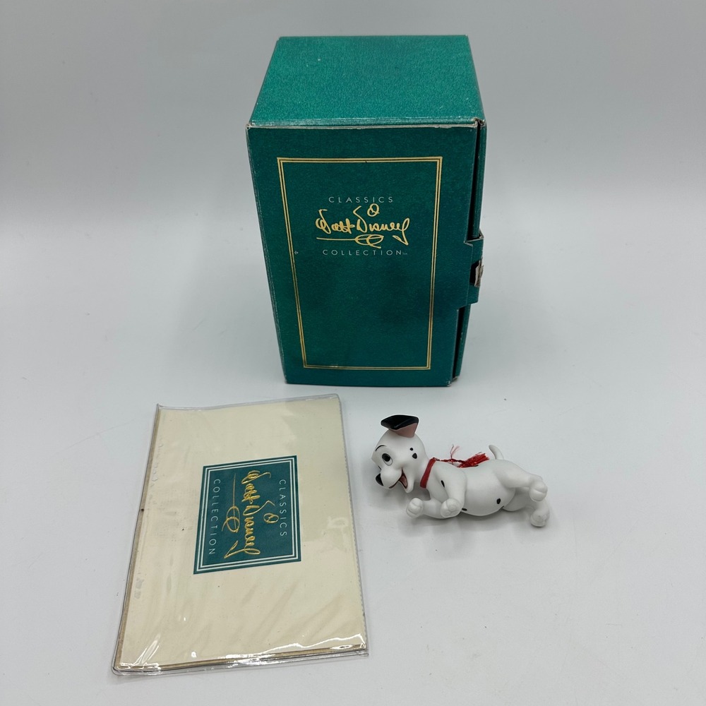Walt Disney Classics Collection 101 Dalmatians Lucky Figurine COA Box